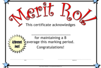 Merit Roll Certificate Template Download Printable Pdf For Certificate Of Merit Templates Editable