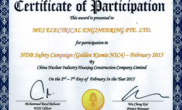 Mes Electrical Engineering Pte Ltd » Mesee Certificate Within Awesome Robotics Certificate Template Free