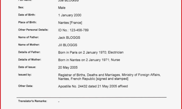 Mexican Marriage Certificate Translation Template Pdf Pertaining To Birth Certificate Translation Template