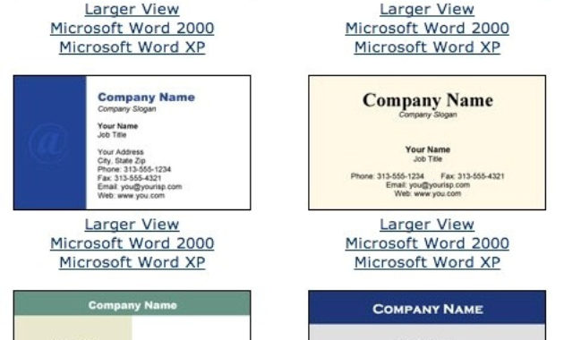 Microsoft Business Card Template Williamsonga In Blank Business Card Template For Word