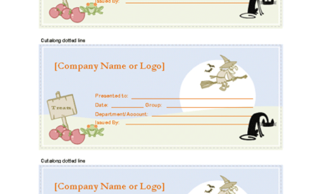Microsoft Word Blank Gift Certificate Template Gift Inside Halloween Gift Certificate Template Free