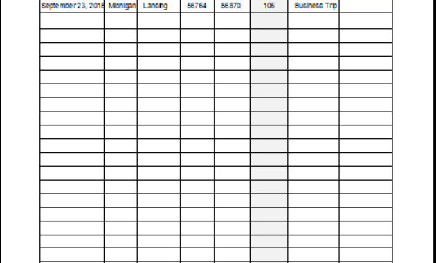 Mileage Log Excel Emmamcintyrephotography With Regard To Amazing Car Expense Log Book Template