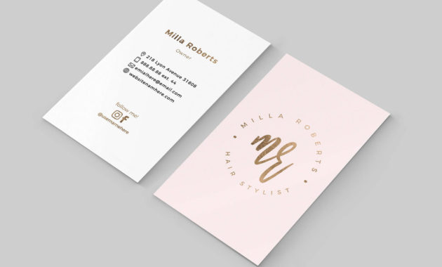 Milla Double Sided Business Carddeidei Graphic Intended For Double Sided Business Card Template Illustrator