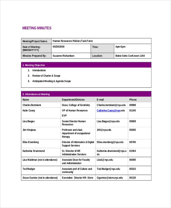 Minute Template 20 Free Word Pdf Documents Download Regarding Project Meeting Minutes Template Word