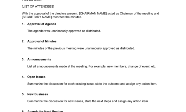 Minutes For A Formal Meeting Template Businessinabox™ Pertaining To Business In A Box Templates
