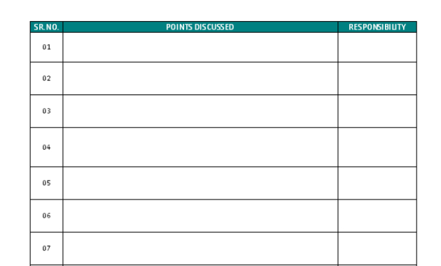 Minutes Of Meeting Template With Free Standard Minutes Of Meeting Template