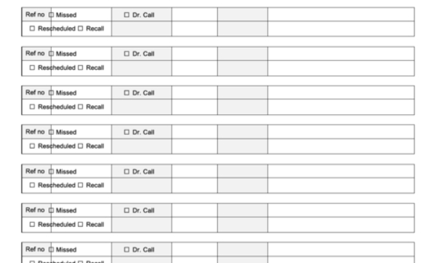 Missed Appointment Log Printable Pdf Download With Regard To Free Police Daily Activity Log Template