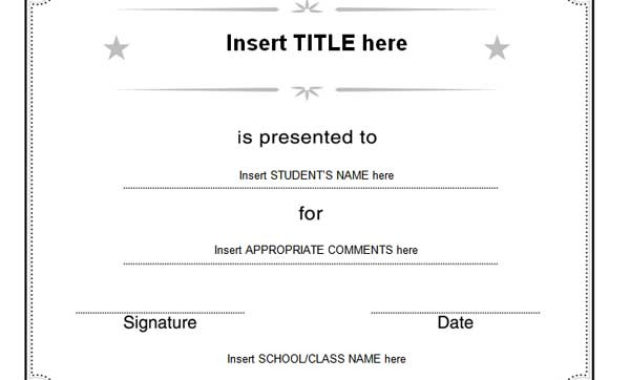 Modèle De Certificat Vierge Modèles Microsoft Word Regarding Quality Word 2013 Certificate Template