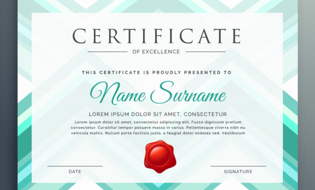 Modern Blue Certificate Design Template Download Free Pertaining To Awesome Certificate Border Design Templates