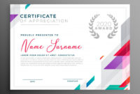 Modern Certificate Award Template Design Vector Throughout Design A Certificate Template