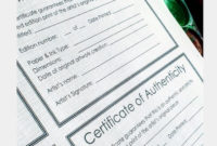 Modern Certificate Of Authenticity Template For Artists Inside Photography Certificate Of Authenticity Template