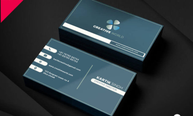 Modern Corporate Business Card Template Psddaddy Intended For Plain Business Card Template Microsoft Word