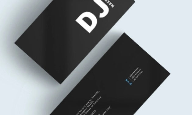 Modern Dj Business Card2 In Blank Business Card Template Psd
