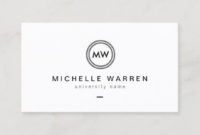 Modern Initials I Graduate Student Business Card Zazzle Throughout Graduate Student Business Cards Template