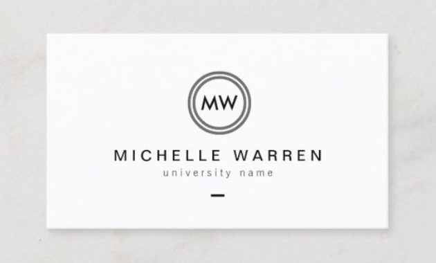 Modern Initials I Graduate Student Business Card Zazzle Throughout Graduate Student Business Cards Template