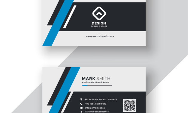 Modern Professional Business Card Template Design With Professional Business Card Templates Free Download