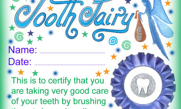 Modern Tooth Fairy Certificates Rooftop Post Printables Within Free Free Tooth Fairy Certificate Template