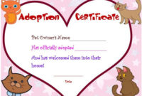 Modest Pet Adoption Certificate Free Printable Krin'S Blog Intended For Toy Adoption Certificate Template