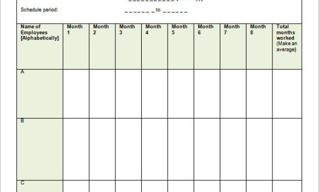 Monthly Employee Schedule Template Excel In Monthly Meeting Schedule Template