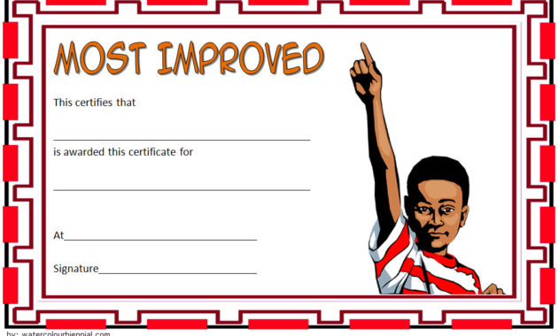 Most Improved Student Certificate 10 Template Designs Free For Amazing Essay Writing Competition Certificate 9 Designs