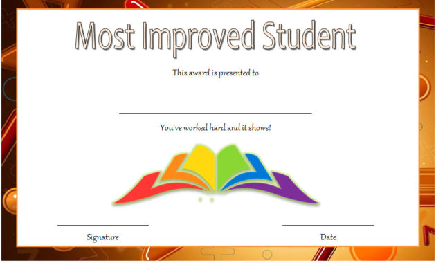 Most Improved Student Certificate Printable 10 Best Ideas For Free Student Of The Week Certificate
