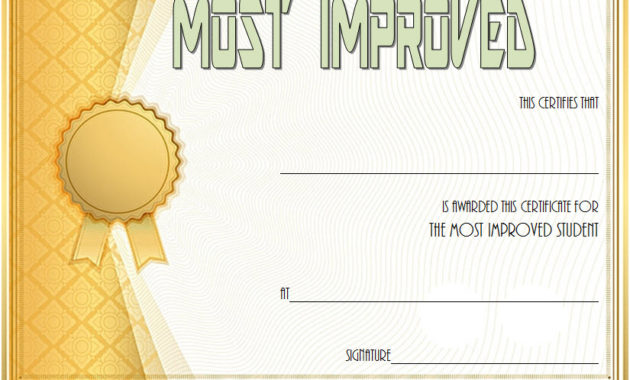 Most Improved Student Certificate Top 2020 Ultimate Awards Inside Art Award Certificate Free Download 10 Concepts