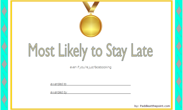Most Likely To Certificate Template 9 New Designs Free Regarding Weight Loss Certificate Template Free 8 Ideas