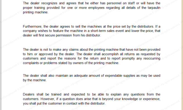 Mou Template Between Distributor And Dealers Dotxes With Regard To Template For Memorandum Of Understanding In Business