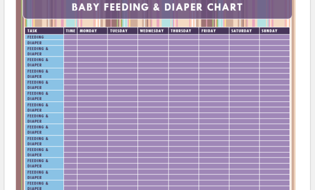 Ms Excel Pregnancy Calendar Editable Printable Template For Baby Log Template
