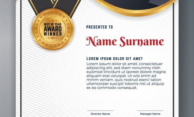 Multipurpose Professional Certificate Template Design For Within Professional Award Certificate Template