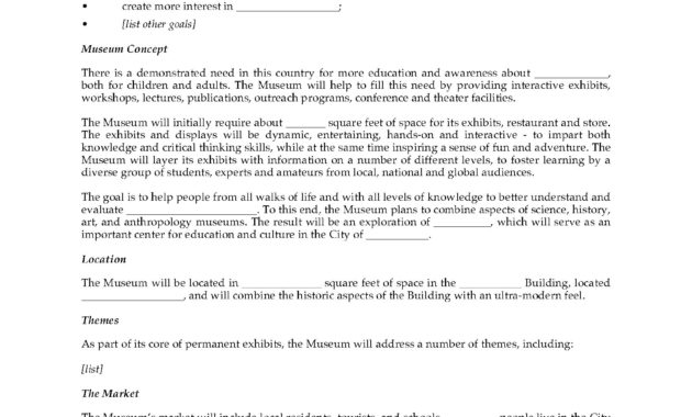 Museum Business Plan Template Legal Forms And Business Intended For Free Business Plan Template Australia