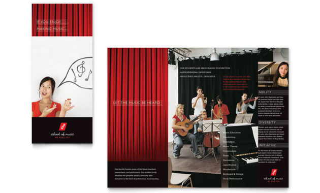 Music School Brochure Template Design Within Free Dance Studio Business Plan Template