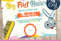 My First Haircut Certificate Printable 3Grafik With First Haircut Certificate