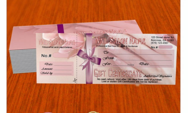 Nail Gift Certificate 015 In Nail Salon Gift Certificate