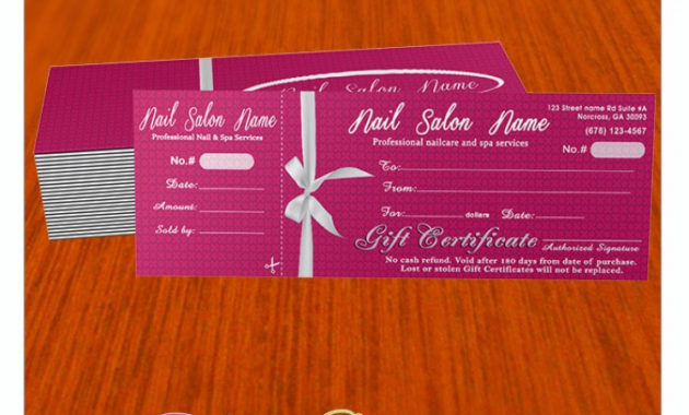 Nail Gift Certificate 046 With Amazing Nail Gift Certificate Template Free