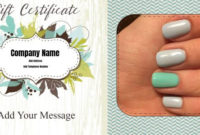 Nail Salon Gift Certificates Free Nail Salon Gift For Nail Salon Gift Certificate