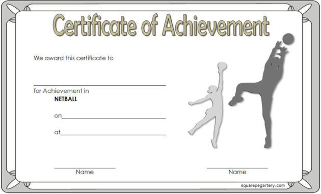 Netball Achievement Certificate Editable Templates Inside Printable Download 10 Basketball Mvp Certificate Editable Templates
