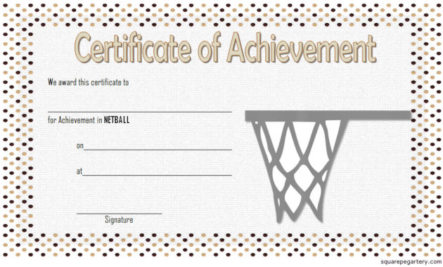 Netball Certificate Templates 10 Great Template Designs For Netball Certificate
