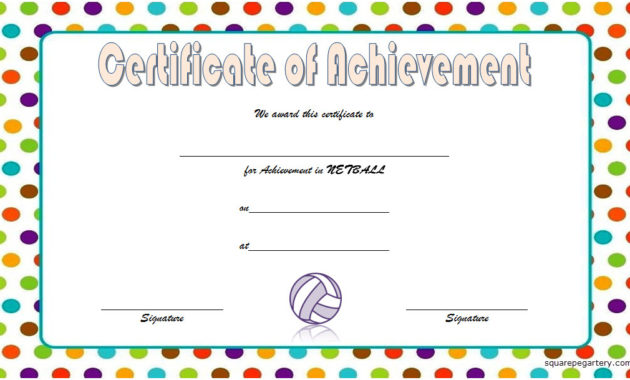 Netball Certificate Templates 10 Great Template Designs With Regard To Free Netball Participation Certificate Templates