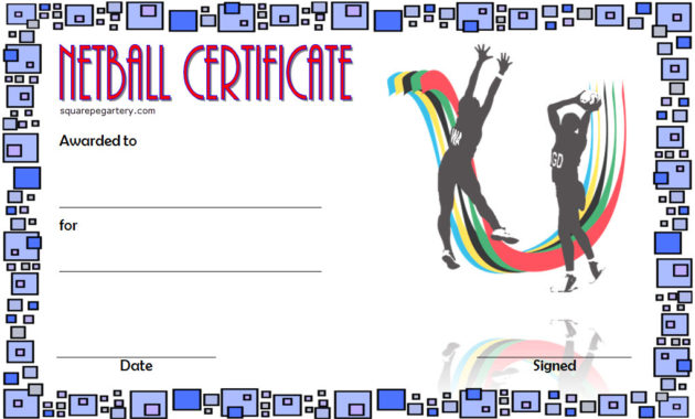Netball Certificate Templates 10 Great Template Designs With Regard To Free Running Certificate Templates 10 Fun Sports Designs