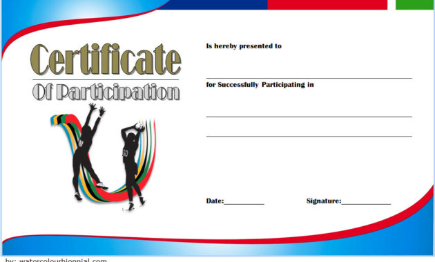Netball Participation Certificate Templates 7 With Regard To Printable Volleyball Participation Certificate
