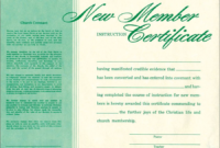 New Member Instruction Certificate Parchment Bh Throughout New Member Certificate Template
