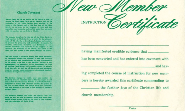 New Member Instruction Certificate Parchment Bh Throughout New Member Certificate Template