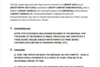 Non Compete Agreement 11 Free Word Pdf Documents Pertaining To Business Templates Noncompete Agreement