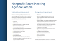 Non Profit Board Meeting Agenda Template Pdf Template Regarding Quality Nonprofit Board Meeting Agenda Template
