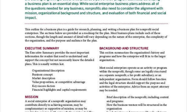 Non Profit Business Plan 14 Pdf Word Documents Pertaining To Non Profit Business Plan Template Free Download