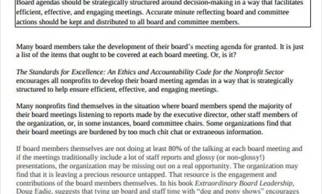 Non Profit Meeting Agenda Template Pdf Template Pertaining To Printable Post Mortem Meeting Agenda Template