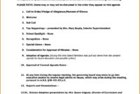 Nonprofit Board Meeting Agenda Template Cards Design Regarding Awesome Agenda For A Meeting Template