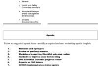 Ohs Meeting Minutes Template • Invitation Template Ideas Within Amazing Safety Meeting Minutes Template