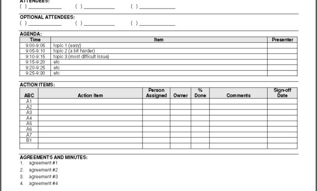One Sheet Of Music Jaysteeleblog For Printable Six Sigma Meeting Agenda Template